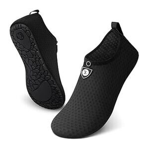 Simari Mens Black Size 11.5 Pull On Non Slip Quick Dry Anti Skid Water Shoes